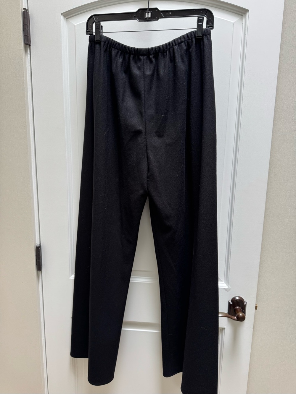 The Row Black Elastic-Waist Wide-Leg Trousers